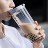 Clear Strawless Boba Tumbler (NEW) Bubble Tea Travel Tumblers HAKUMORI