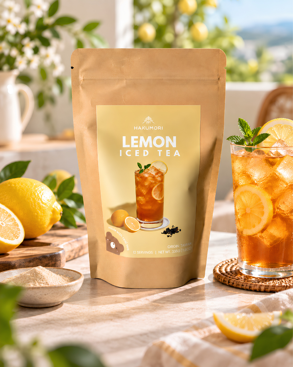 Lemon Iced Tea Powder DIY Instant Bubble Tea Kit HAKUMORI