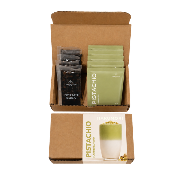 Pistachio Latte Boba Kit DIY Instant Bubble Tea Kit HAKUMORI 1 Kit (6 Drinks + Tapioca Pearls) 12/16/2026 None