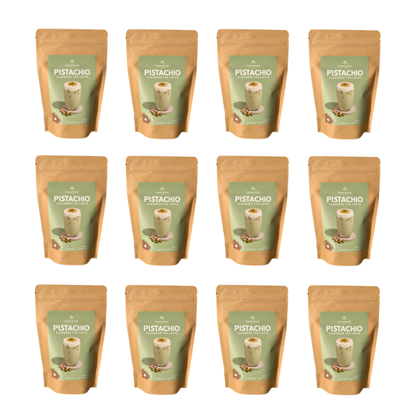 Pistachio Powder DIY Instant Bubble Tea Kit HAKUMORI Case of 12 (144 Drinks)