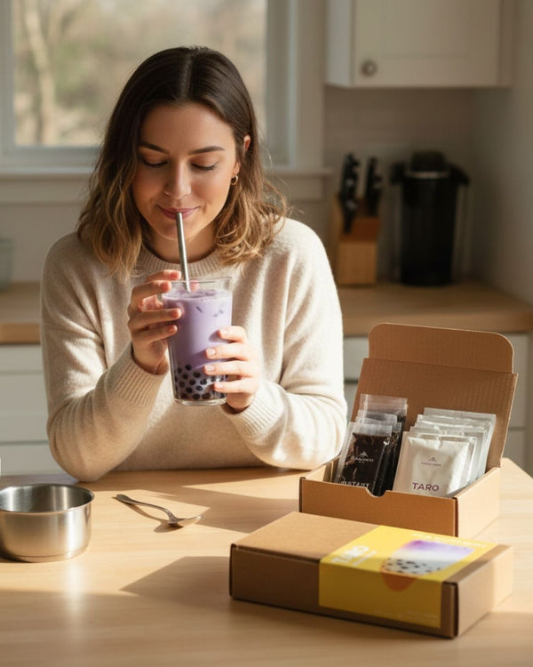 Taro Boba Tea Kit DIY Instant Bubble Tea Kit HAKUMORI